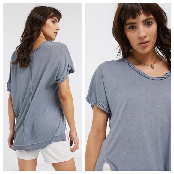 FREE PEOPLE BOHO FLOWY TUNIC TEE KNIT TOP A2C - Picture 12 of 16